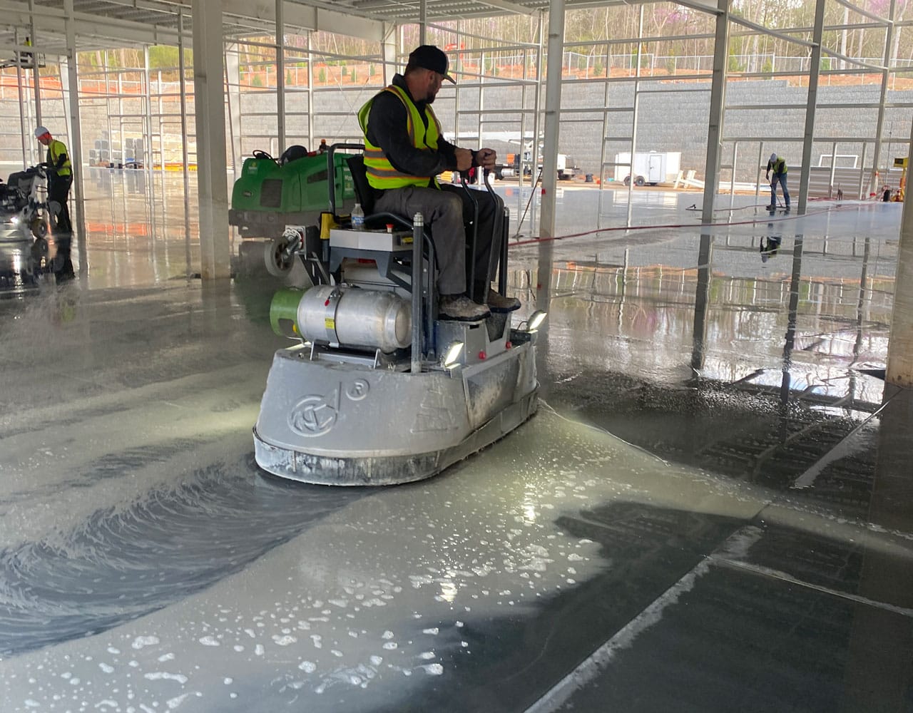 Sealed concrete floor